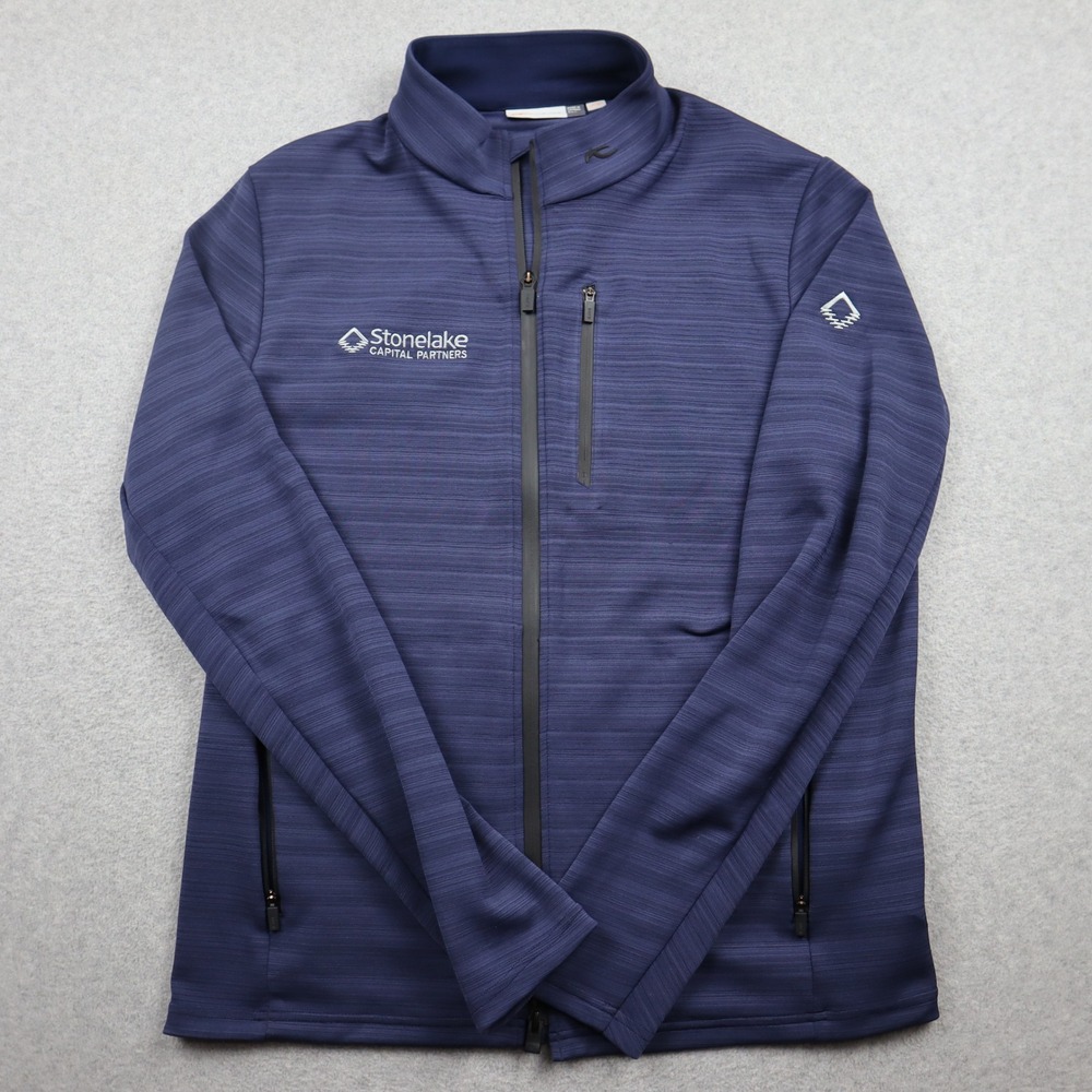 KJUS Jacket Mens 52 L Colton Midlayer Blue Stonelake Capital Partners Full Zip